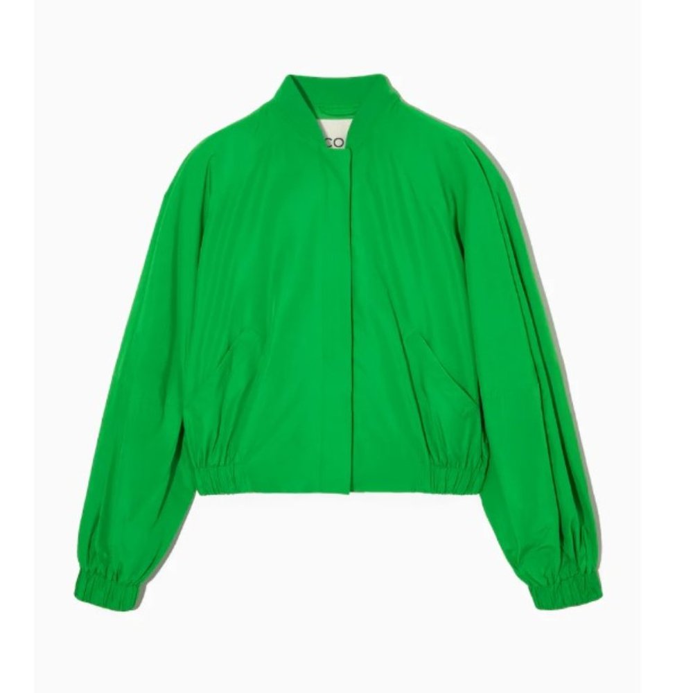 COS VOLUMINOUS CROPPED BOMBER JACKET - SIZE 6